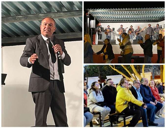 Collage de fotos de los actos de anoche en La Breña/TA.